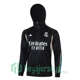 Hooded Sweatshirt Real Madrid Black 2023/2024