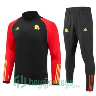 Tracksuit AS Roma Black Red 2023/2024