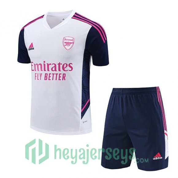 FC Arsenal Training T-Shirts + Shorts White 2023/2024