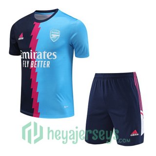 FC Arsenal Training T-Shirts + Shorts Blue 2023/2024