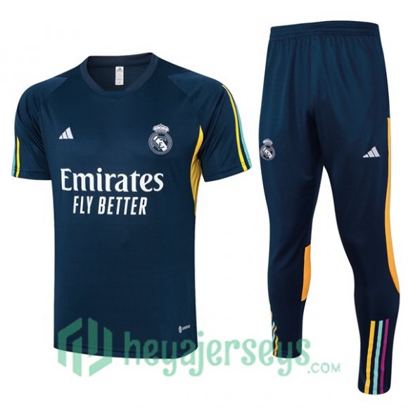 Real Madrid Training T-Shirts + Pants Blue Royal 2023/2024