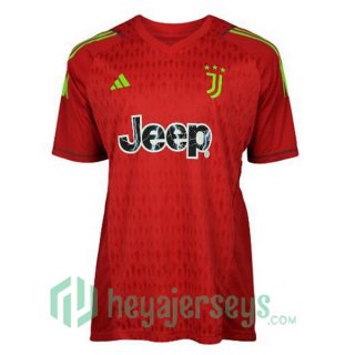 Juventus Soccer Jerseys Goalkeeper Red 2023/2024