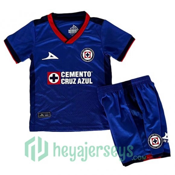 Cruz Azul Kids Soccer Jerseys Home Blue 2023/2024