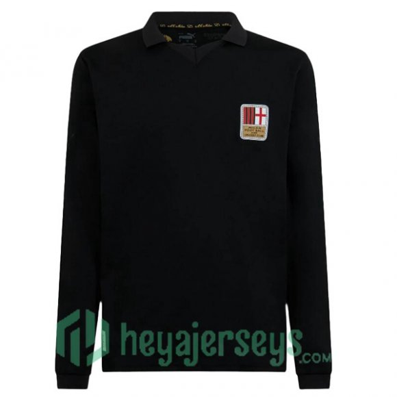 AC Milan 125th Anniversary Edition Goalkeeper Soccer Jerseys Long Sleeve Black 2024/2025