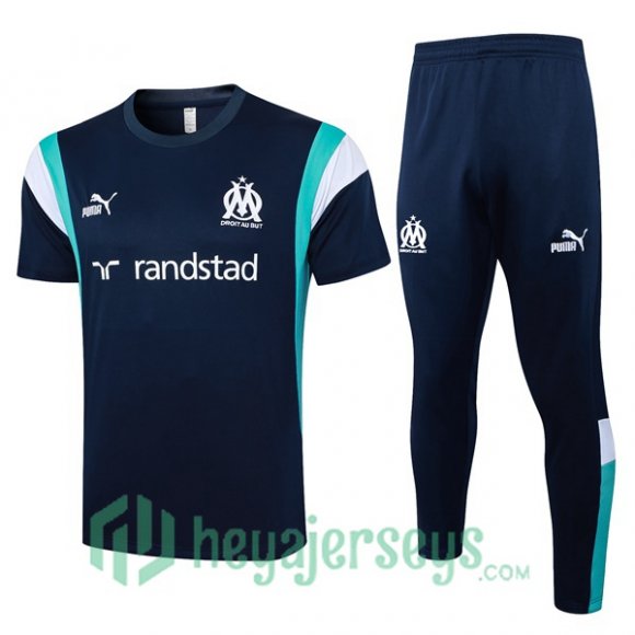 Olympique Marseille Training T-Shirts + Pants Blue Royal 2023/2024