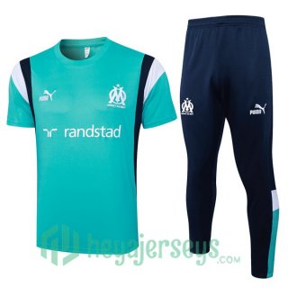 Olympique Marseille Training T-Shirts + Pants Green 2023/2024