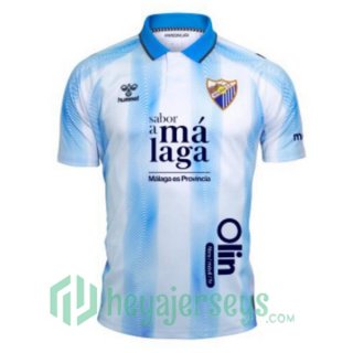 Malaga Soccer Jerseys Home White Blue 2023/2024