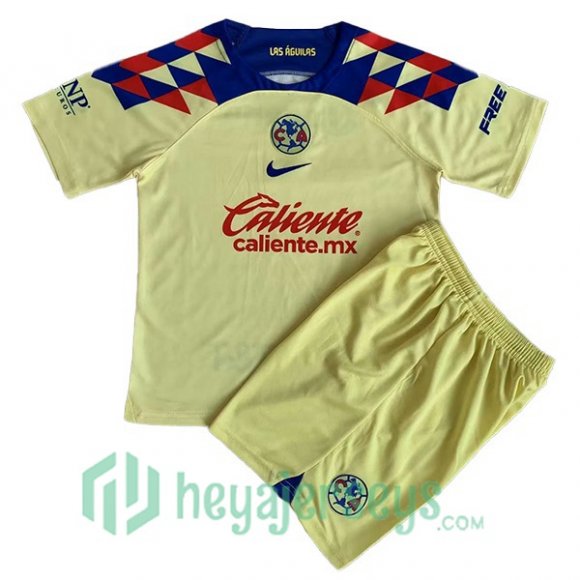 Club America Kids Soccer Jerseys Home Yellow 2023/2024