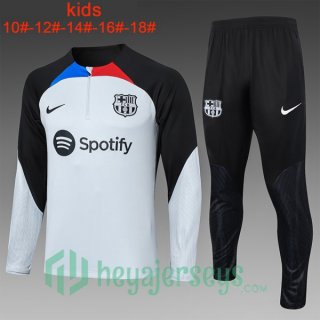 Tracksuit FC Barcelona Kids White Black 2023/2024