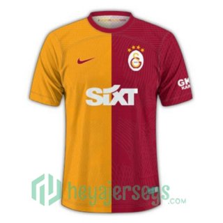 Galatasaray SK Soccer Jerseys Home Yellow Red 2023/2024