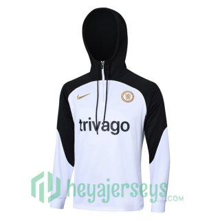 Hooded Sweatshirt FC Chelsea White Black 2023/2024