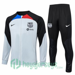 Training Jacket FC Barcelona White Black 2023/2024