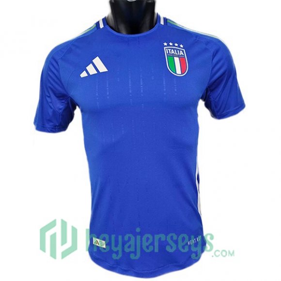 Italy Soccer Jerseys Home Blue Leak Version UEFA Euro 2024