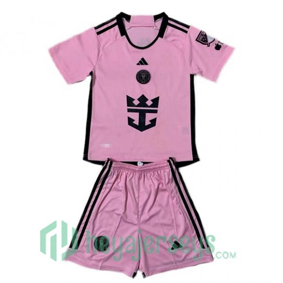 Inter Miami CF Kids Soccer Jerseys Home Rose 2024/2025