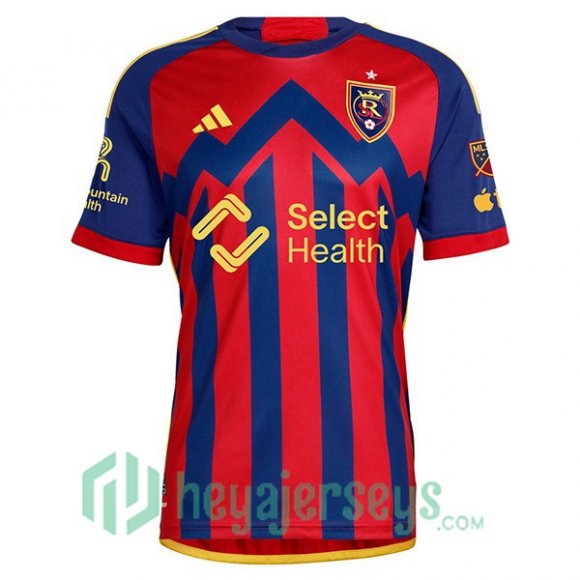 Real Salt Lake Soccer Jerseys Home Red Blue 2024/2025