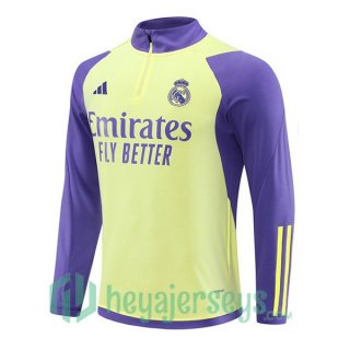 Training Sweatshirt Real Madrid Yellow Purple 2024/2025