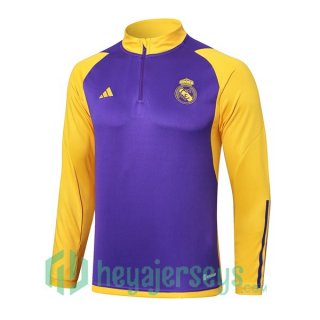 Training Sweatshirt Real Madrid Purple Yellow 2024/2025