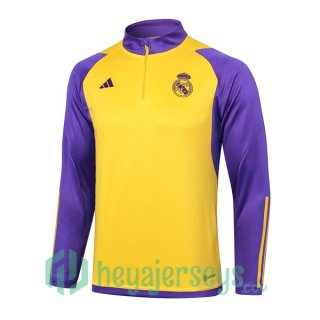 Training Sweatshirt Real Madrid Yellow Purple 2024/2025