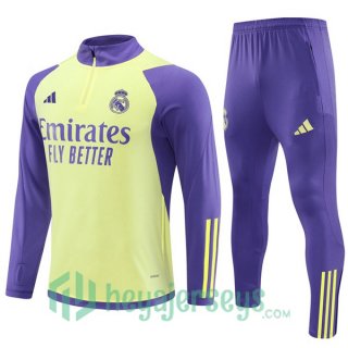 Tracksuit Real Madrid Yellow Purple 2024/2025