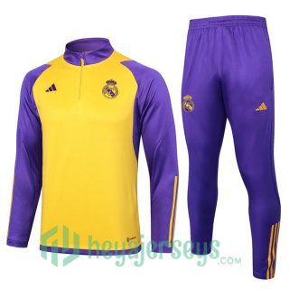 Tracksuit Real Madrid Yellow Purple 2024/2025
