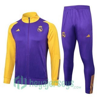 Training Jacket Real Madrid Purple Yellow 2024/2025