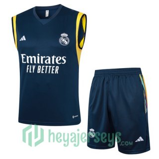 Soccer Vest Real Madrid + Shorts Blue Royal 2024/2025