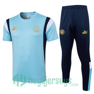 Manchester City Training T-Shirts + Pants Blue 2024/2025