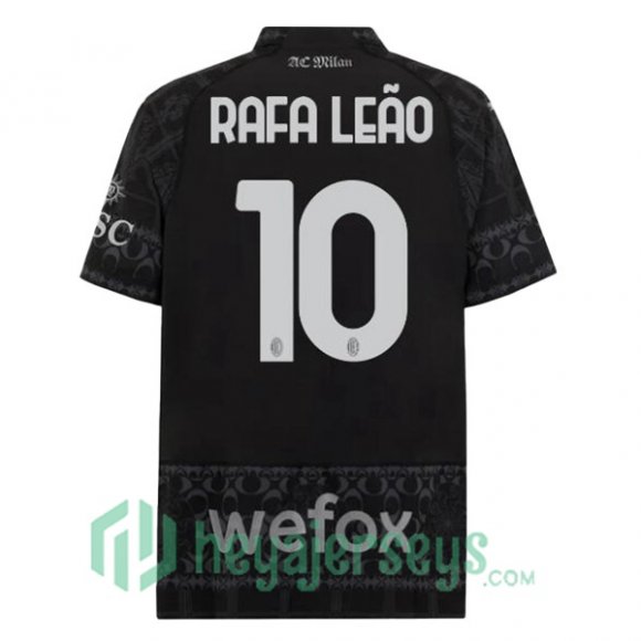 AC Milan (Rafa Leão 10) Four Soccer Jerseys Black 2023/2024