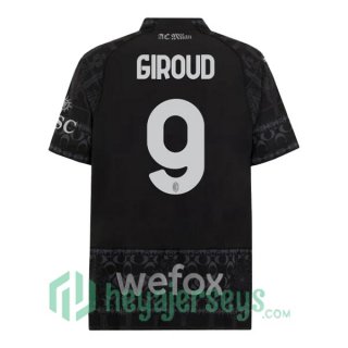 AC Milan (Giroud 9) Four Soccer Jerseys Black 2023/2024
