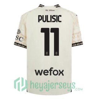 AC Milan (Pulisic 11) Four Soccer Jerseys Yellow 2023/2024