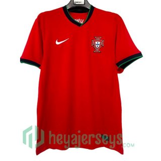 Portugal Soccer Jerseys Home Red Leak Version UEFA Euro 2024