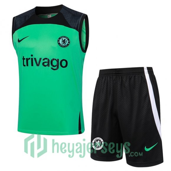 Soccer Vest FC Chelsea + Shorts Green 2024/2025