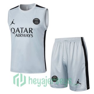 Soccer Vest Paris Saint Germain + Shorts Gray 2024/2025