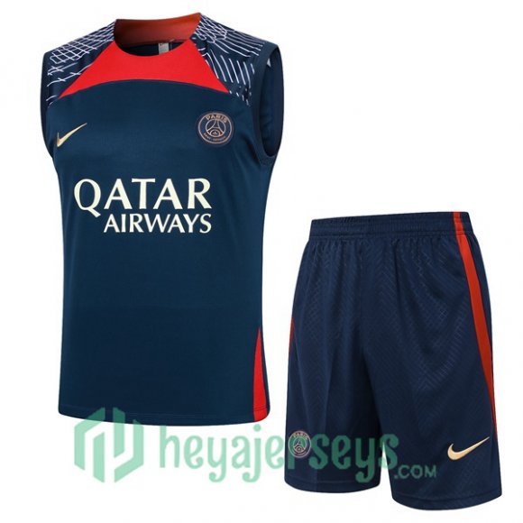 Soccer Vest Paris Saint Germain + Shorts Blue Royal 2024/2025