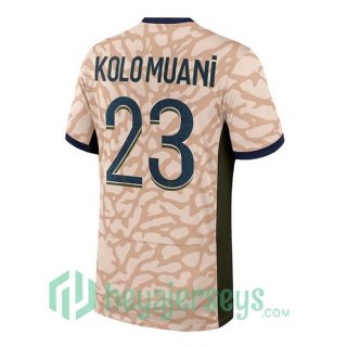 Paris Saint Germain (Kolo Muani 23) Four Soccer Jerseys Rose 2023/2024