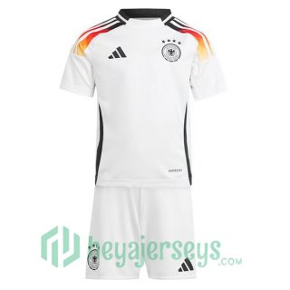 Germany Kids Soccer Jerseys Home White UEFA Euro 2024