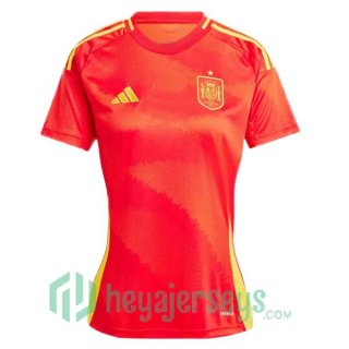 Spain Women Soccer Jerseys Home Red UEFA Euro 2024