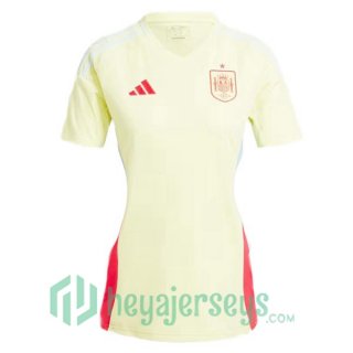Spain Women Soccer Jerseys Away Yellow UEFA Euro 2024