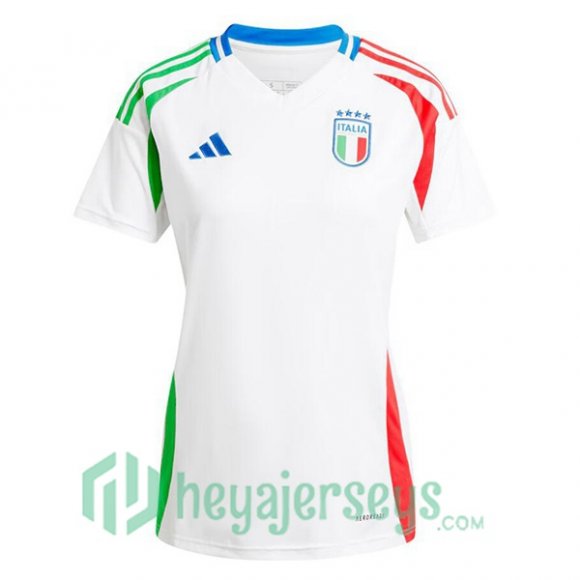 Italy Women Soccer Jerseys Away White UEFA Euro 2024