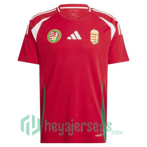 Hungary Soccer Jerseys Home Red UEFA Euro 2024