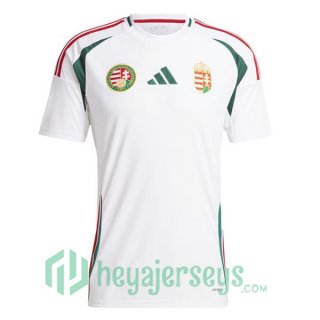 Hungary Soccer Jerseys Away White UEFA Euro 2024