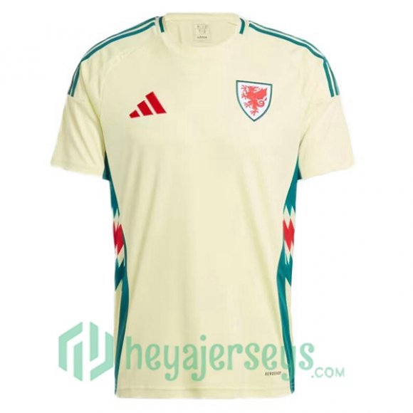 Wales Soccer Jerseys Away Yellow UEFA Euro 2024