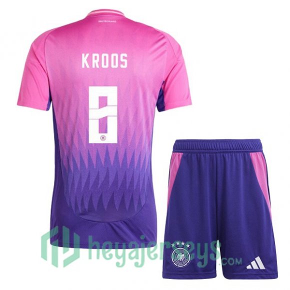 Germany (KROOS 8) Kids Soccer Jerseys Away Rose Purple UEFA Euro 2024