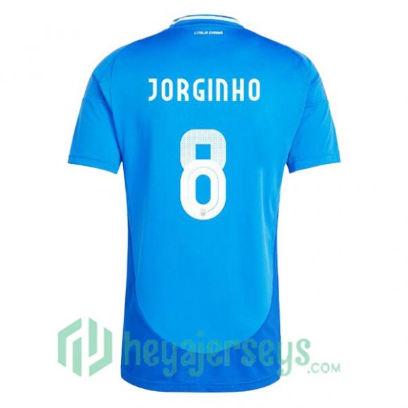 Italy (JORGINHO 8) Soccer Jerseys Home Blue UEFA Euro 2024