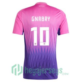 Germany (GNABRY 10) Soccer Jerseys Away Rose Purple UEFA Euro 2024
