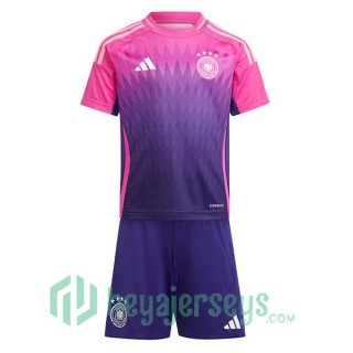 Germany Kids Soccer Jerseys Away Rose Purple 2024/2025