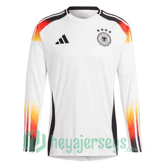 Germany Soccer Jerseys Home Long Sleeve White 2024/2025