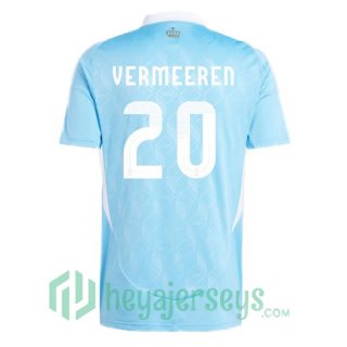 Belgium (VERMEEREN 20) Soccer Jerseys Away Blue 2024/2025