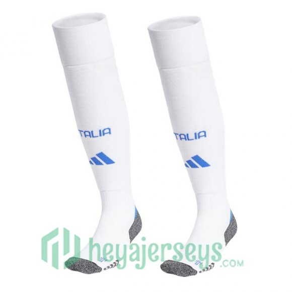 Italy Soccer Socks Away White 2024/2025