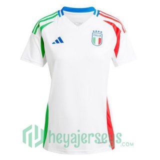 Italy Women Soccer Jerseys Away White 2024/2025